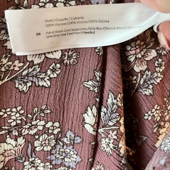 Band of gypsies women’s size S purple floral midi dress - Picture 3 of 4